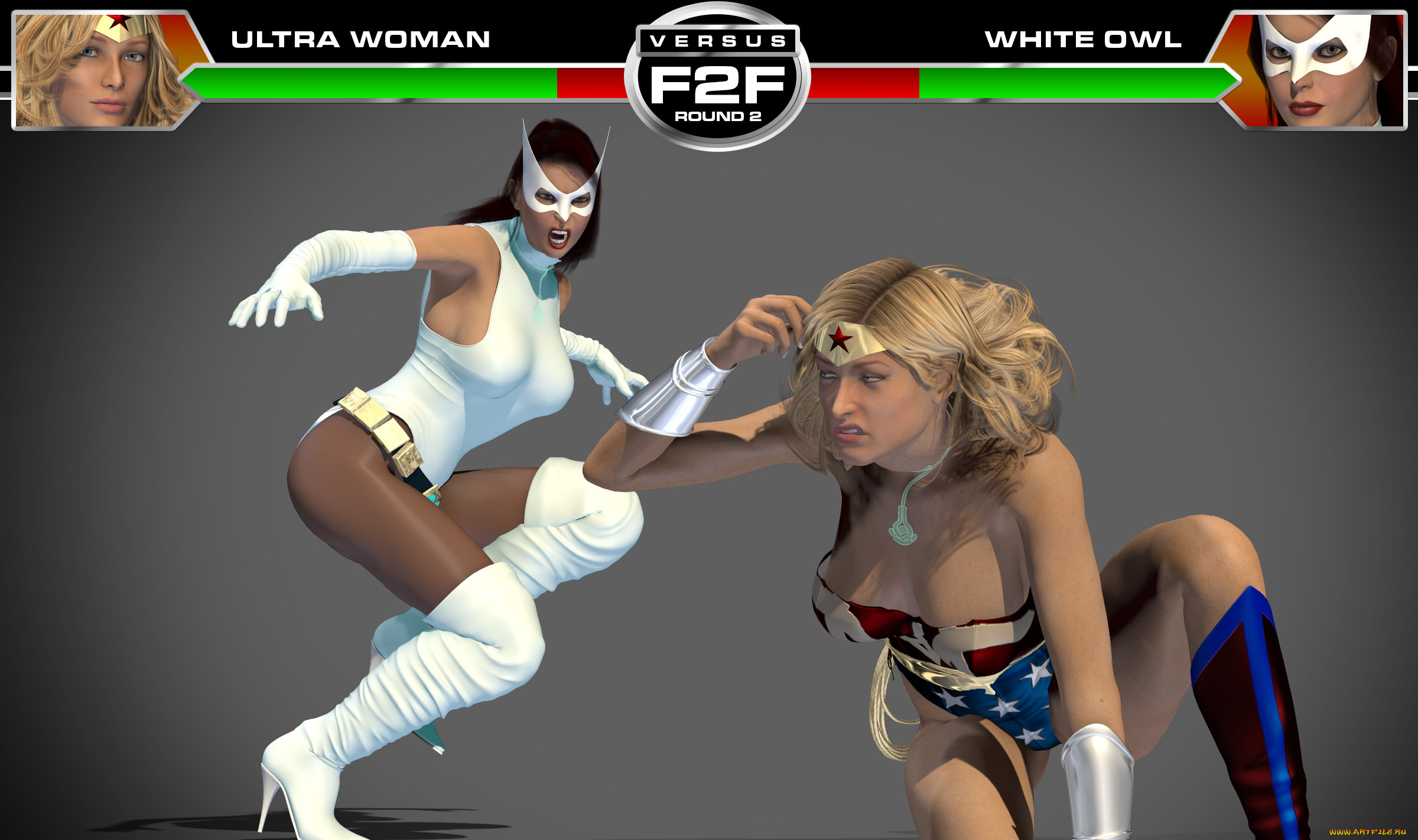 round 3,  ultra woman vs white owl, 3 ,  , fantasy, , , , , 